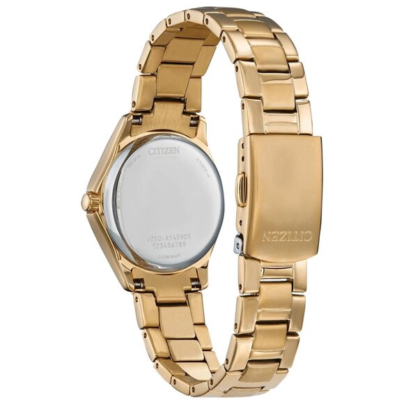 Citizen Women's Crystal Eco-Drive Gold Stainless Steel Watch 30 MM FE1147-79P - Picture 7 of 7